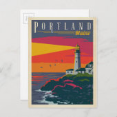 メイン州ポートランド |灯台 ポストカード (正面/裏面)
