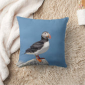 メイン州マキアスの大西洋プフィン クッション (ブランケット)