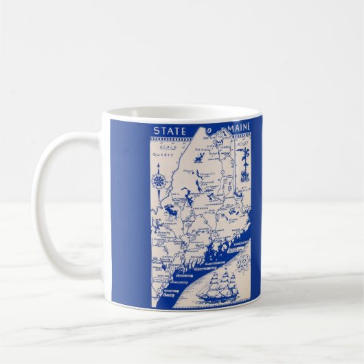 メイン州マグカップ コーヒーマグカップ (左)