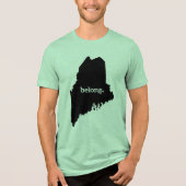 メイン州マップがTシャツに属する トライブレンドＴシャツ (正面)