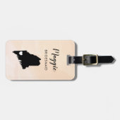 メイン州マップのスーツケースタグ, ウェディングパーティー歓迎 ラゲッジタグ (正面横)