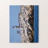 メイン州マティニクスロックライトハウス ジグソーパズル (縦)