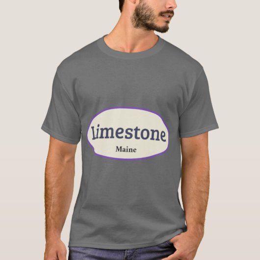 メイン州ライムストーン ステッカー Tシャツ (正面)