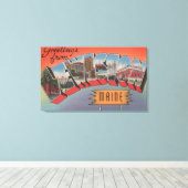 メイン州レウィストン – ラージ・レター・シーン キャンバスプリント (インサイチュ (ウッドフロア))