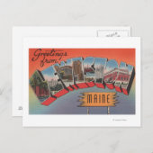 メイン州レウィストン – ラージ・レター・シーン ポストカード (正面/裏面)