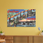 メイン州レウィストン(リバーシーン) キャンバスプリント (インサイチュ (リビング))