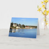 メイン州ヴィナルヘブンの風光明媚な写真 カード (黄色い花)