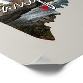 メイン州写真の挿入と町名 ポスター (角)