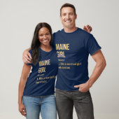 メイン州女子の定義 メイン州をゴールドで Tシャツ (ユニセックス)