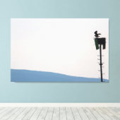 メイン州山砂漠島前のオスプレイ キャンバスプリント (インサイチュ (ウッドフロア))