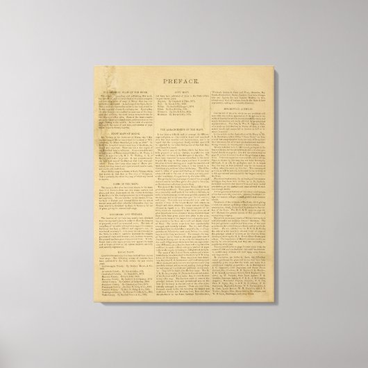 メイン州州序章アトラス キャンバスプリント (正面)