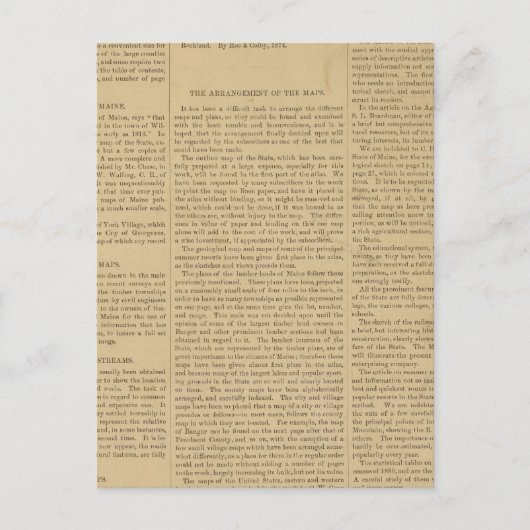 メイン州州序章アトラス ポストカード (正面)