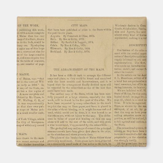 メイン州州序章アトラス マグネット (正面)