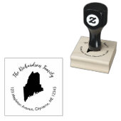 メイン州差出人住所ゴムスタンプ ラバースタンプ (押印)