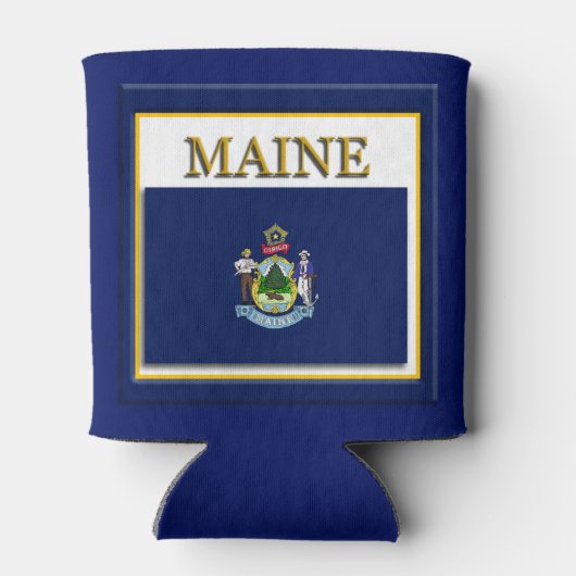 メイン州旗デザイン 缶クーラー (裏面)