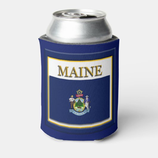 メイン州旗デザイン 缶クーラー (缶裏面)