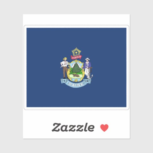 メイン州旗 シール (シート)