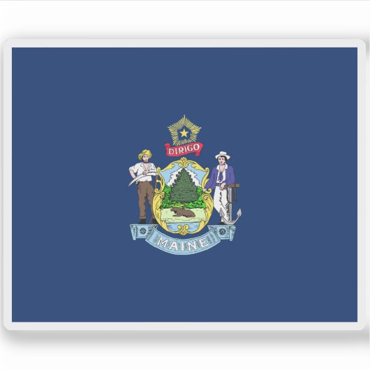 メイン州旗 シール (正面)
