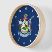 メイン州旗 壁時計 (傾斜)