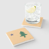 メイン州旗（1901年～1909年） ストーンコースター (横)