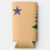 メイン州旗（1901年～1909年） スリム缶クーラー (裏面)