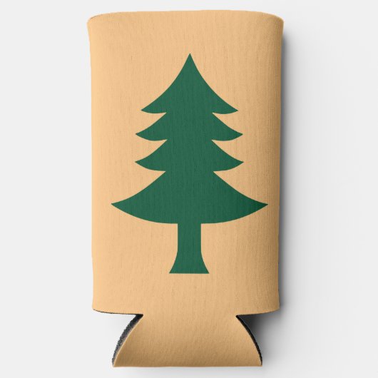 メイン州旗（1901年～1909年） スリム缶クーラー (正面)