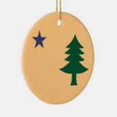 メイン州旗(1901年~1909年) セラミックオーナメント (右)