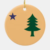 メイン州旗(1901年~1909年) セラミックオーナメント (裏面)