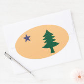 メイン州旗(1901年~1909年) 楕円形シール (封筒)