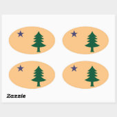 メイン州旗(1901年~1909年) 楕円形シール (シート)