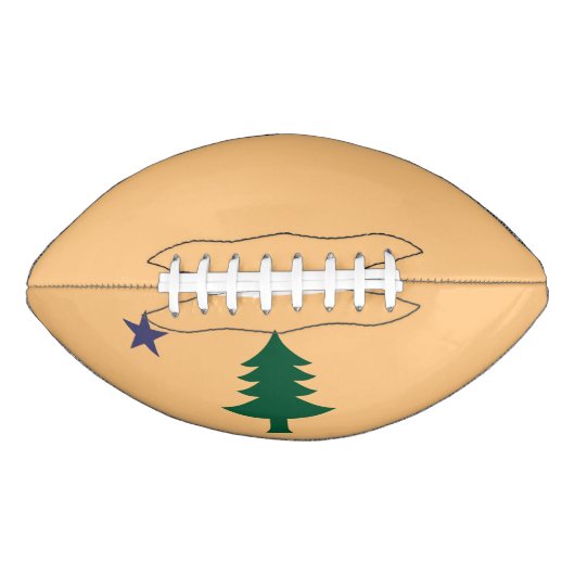 メイン州歴史国旗(1901年~1909年)サッカー アメリカンフットボール (正面)