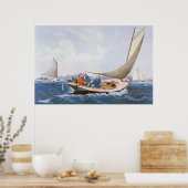 メイン州沖の青い魚のトローリング ポスター (キッチン)