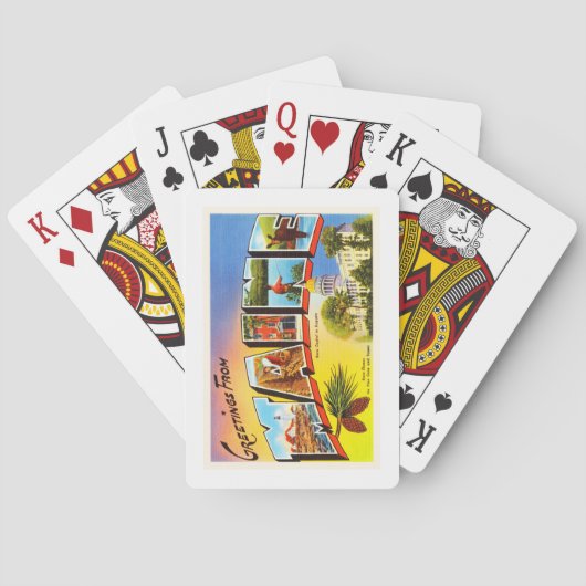 メイン州私古いヴィンテージ旅行記念品 トランプ (裏面)