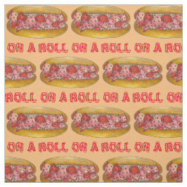 メイン州転がのロブスターでシーフード転がのサンドイッチを食べる ファブリック