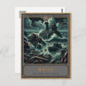 メイン州 |ゴシック様式の絵葉書 ポストカード (正面/裏面)