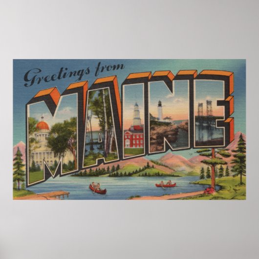 メイン州（夏）ラージ・レター・シーン ポスター (正面)