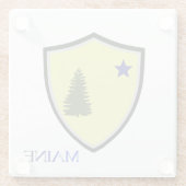 メイン州(1901)国旗 ガラスコースター (裏面)