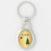 メイン州(1901)国旗 キーホルダー (正面)