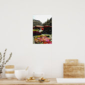 メイン広場のピンクの花市場，ブリュッセル，ベルギ ポスター (キッチン)