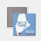 メイン日付の保存 – カスタマイズ可能な都市 マグネット (正面/裏面)