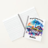 メイン海岸灯台の水色 ノートブック (内部)