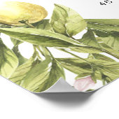 メイン絞りイエローレモンブライダルシャワーへようこそ ポスター (角)