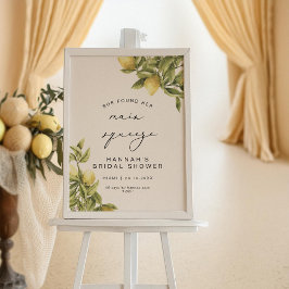 メイン絞りイエローレモンブライダルシャワーへようこそ ポスター