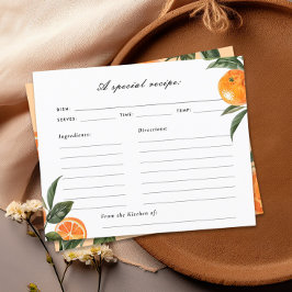 メイン絞りエレガントブライダルシャワーレシピカード