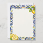 メイン絞りタイルイタリアンブライダルシャワー招待 招待状 (裏面)