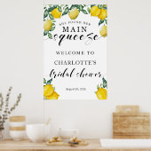 メイン絞りブライダルシャワーウェルカムサイン夏 ポスター (キッチン)