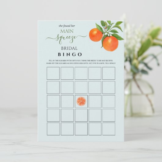 メイン絞りブライダルシャワービンゴゲーム 招待状 (スタンド正面)