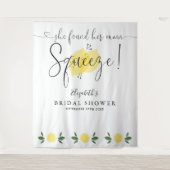 メイン絞りブライダルシャワーレモン写真の背景 タペストリー (正面)