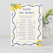 メイン絞りブライダルシャワー彼女はむしろゲーム 招待状 (スタンド正面)