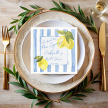 メイン絞りブルーストライプブライダルシャワー